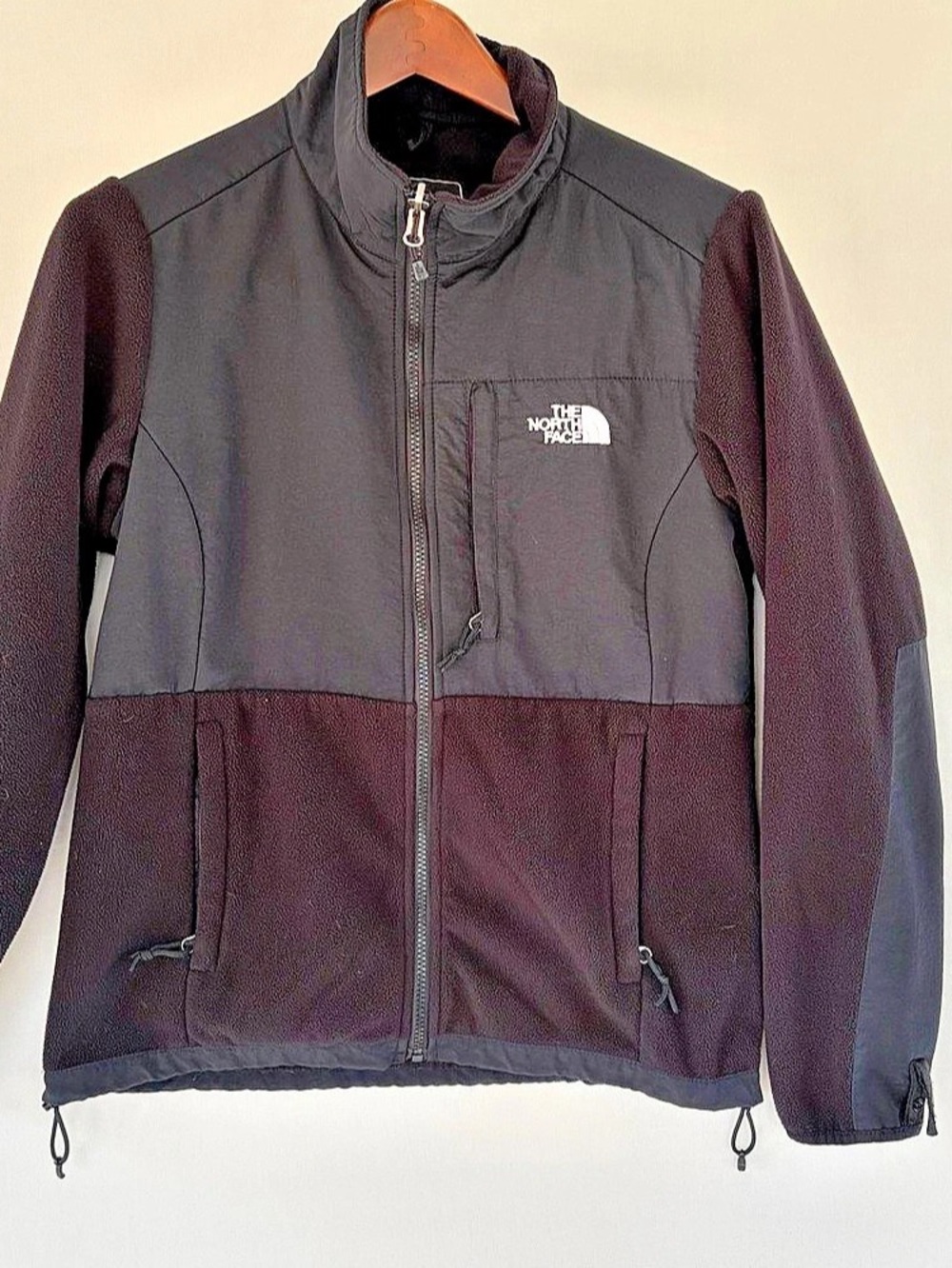 The North Face Denali Jacket Womens Medium Black Full Zip Polartec Outdoors VTG